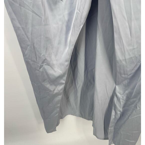 Aidan Mattox Crepe Satin One Shoulder Evening Gown Women's Size 12 Silver Mist - Picture 4 of 8